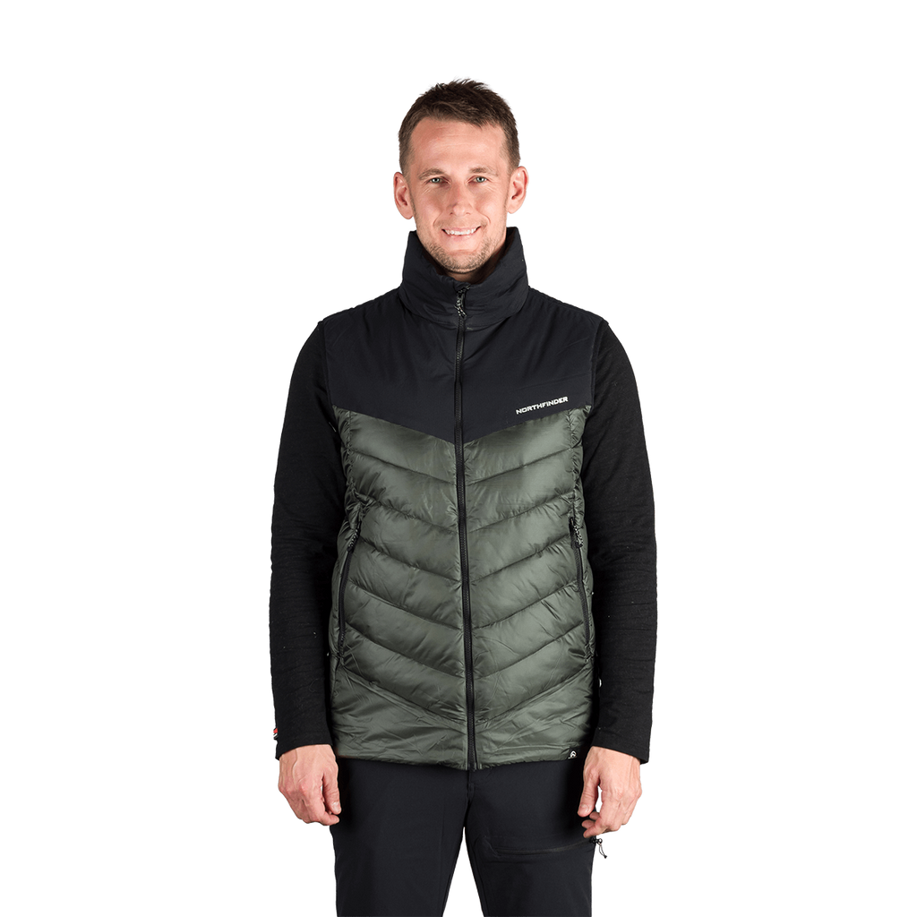 Vestă Bărbați Northfinder Jedrick Black Dark Green