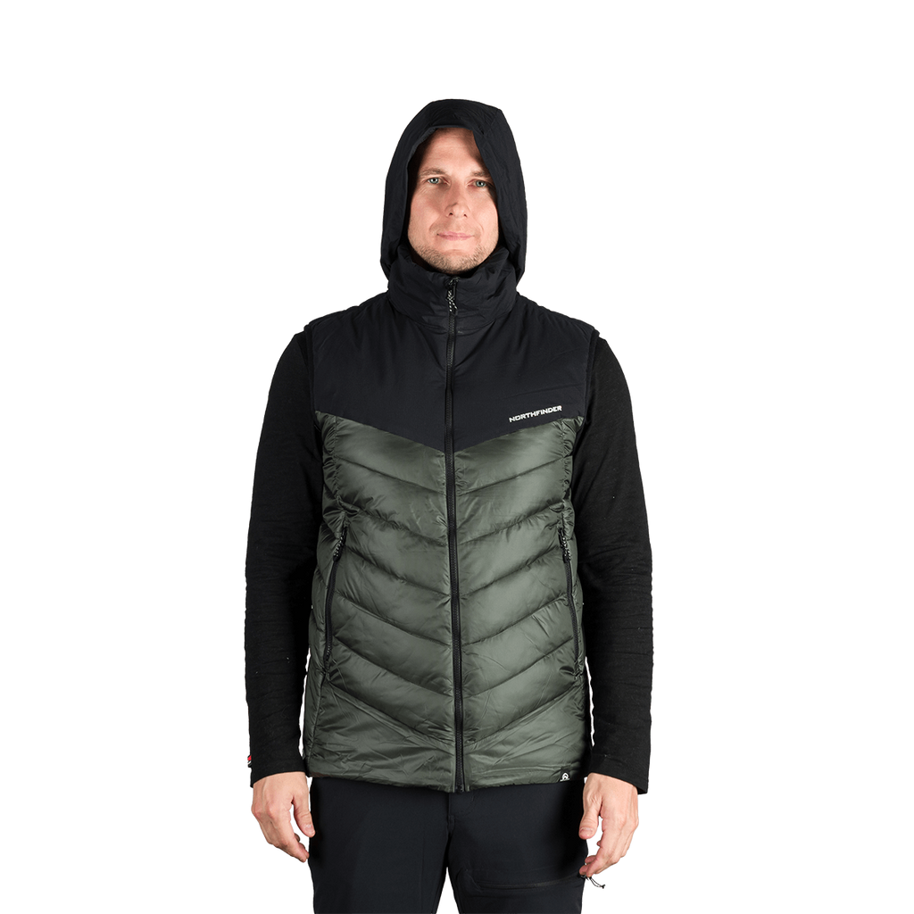 Vestă Bărbați Northfinder Jedrick Black Dark Green