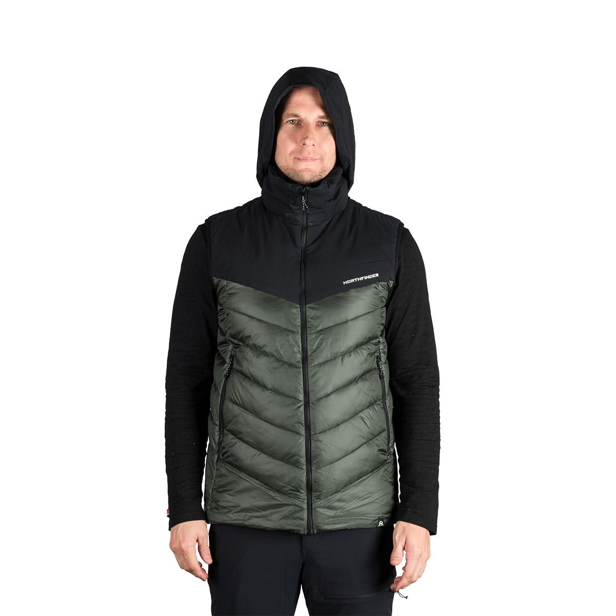 Vestă Bărbați Northfinder Jedrick Black Dark Green