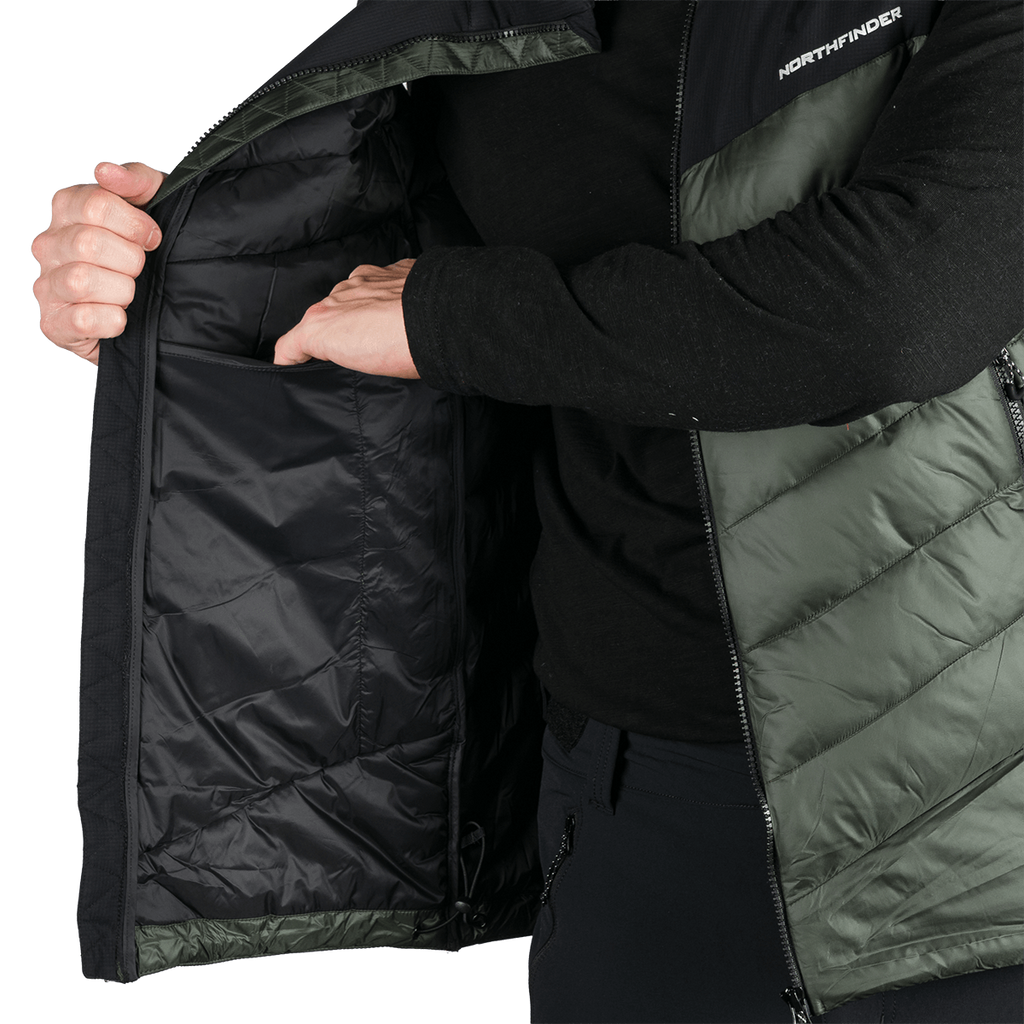 Vestă Bărbați Northfinder Jedrick Black Dark Green